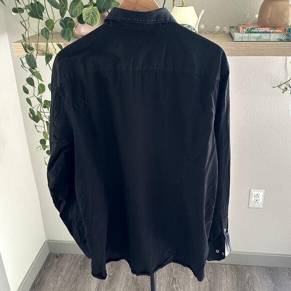 International Laundry Men’s Black Button Up 2XL Cotton Dressy Office Night Out - Picture 2 of 8